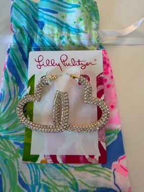 Lilly Pulitzer Gold Heartbreaker Hoop Earrings